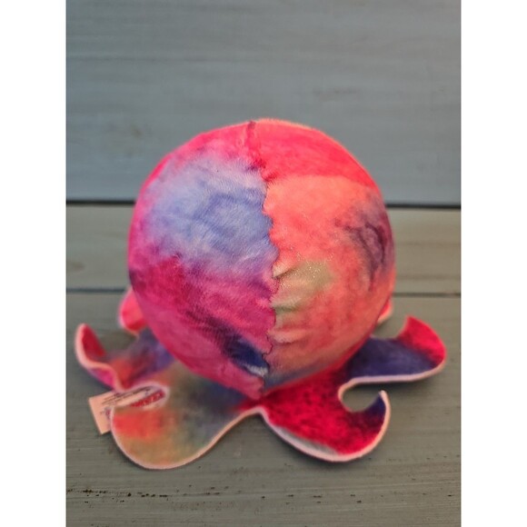 Squeezamals Octopus Plush 5" Stuffed Animal Toy 2019 Tye-Dye Rainbow Squishy - Picture 3 of 9